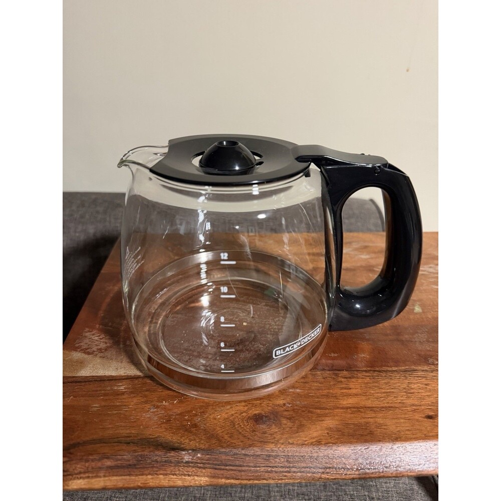 Black & Decker Coffee Pot 12 Cup Glass Carafe Replacement Decanter Black Handle